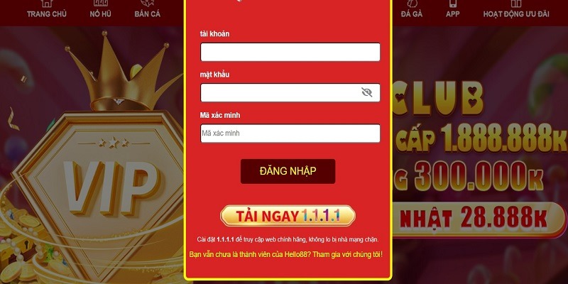 Hướng dẫn đăng nhập HELLO88 cực dễ dàng cho người chơi